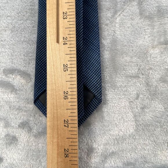 Van Heusen Mens Neck Tie Navy Blue Slim Skinny Short - Picture 8 of 11